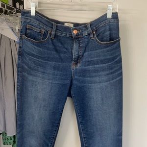 Jcrew 8 inch rise toothpick denim jeans